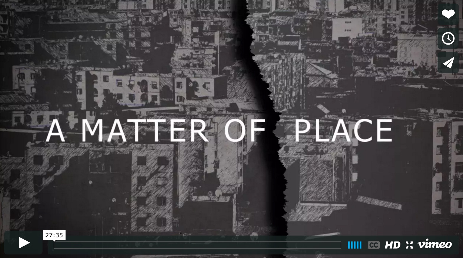 a matter of place